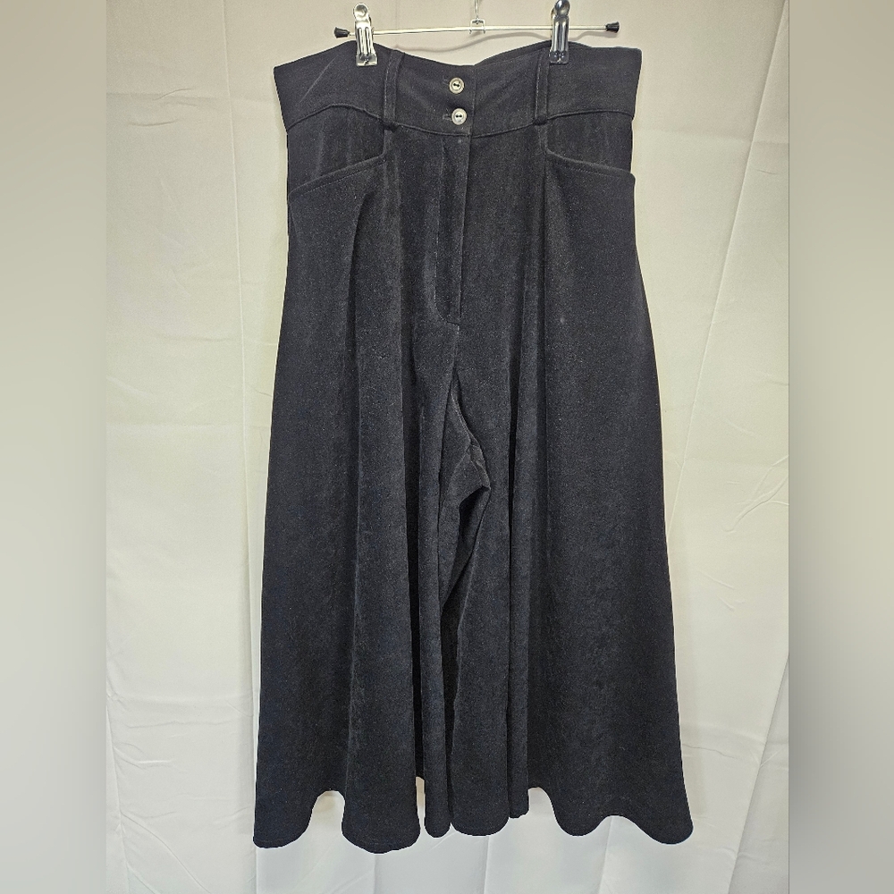Darlings Of The West High-Waisted Black Velvet Gaucho Pants Sz 12